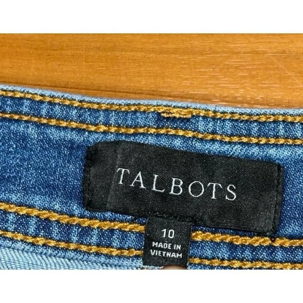 Talbots Medium Blue Denim A-Line Panel Skirt - Picture 5 of 5